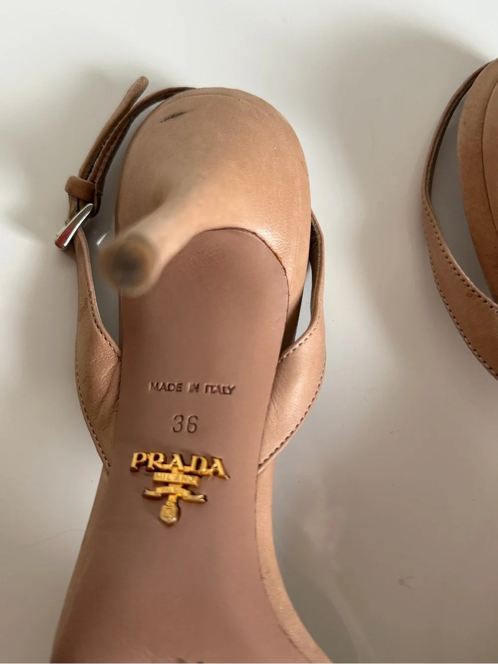 Vintage Prada Jeweled Satin Slingback Heels Size 36